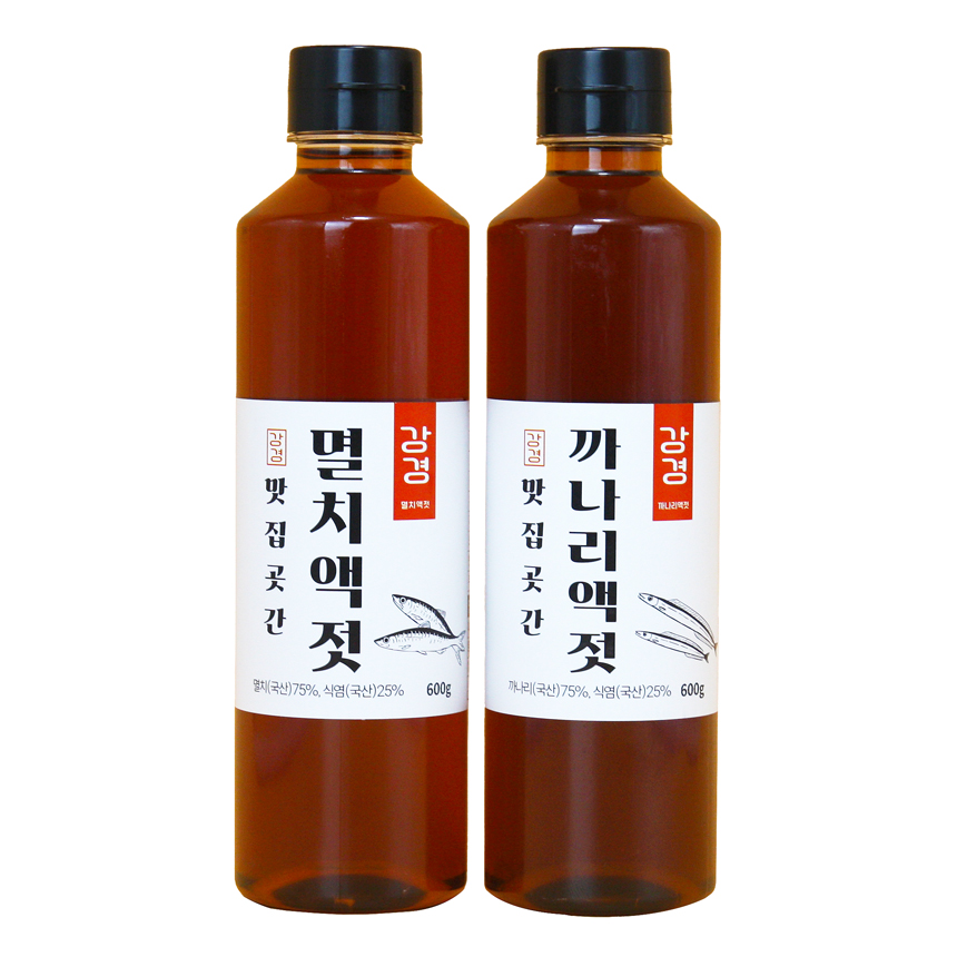 [룰루홈] 강경 국산  멸치액젓 까나리액젓 세트 진한 원액 600g / 1.2kg / 2kg