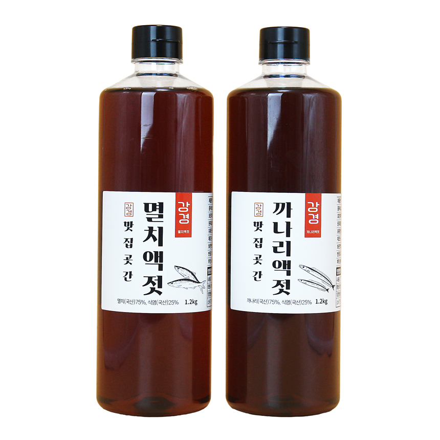 [룰루홈] 강경 국산  멸치액젓 까나리액젓 세트 진한 원액 600g / 1.2kg / 2kg