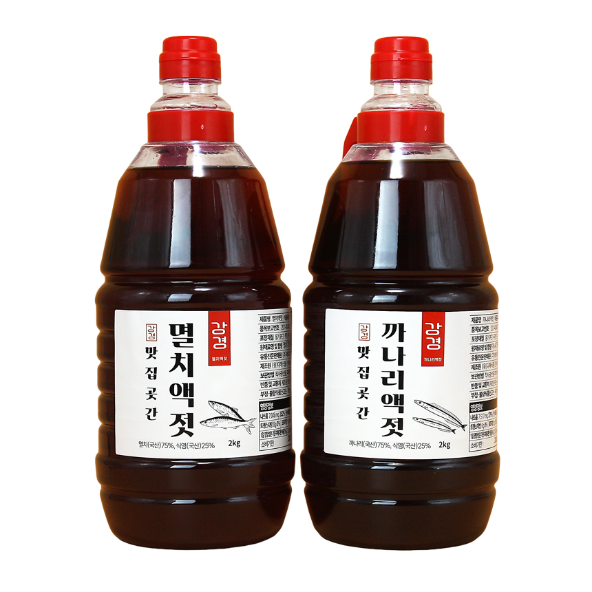 [룰루홈] 강경 국산  멸치액젓 까나리액젓 세트 진한 원액 600g / 1.2kg / 2kg