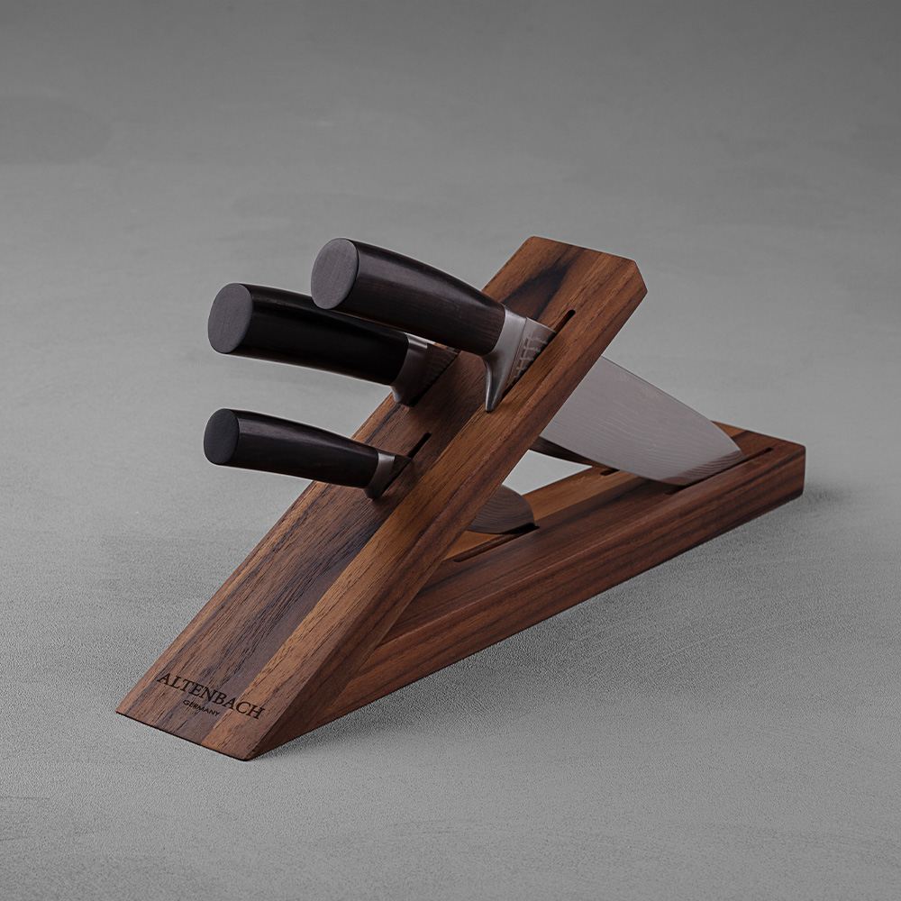 알텐바흐 VG10 다마스커스 칼블럭 칼꽂이 탄화티크칼블럭