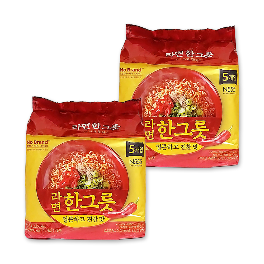 노브랜드 마켓잇업 라면 한그릇 얼큰한 매운맛 115g x20봉 무료배송