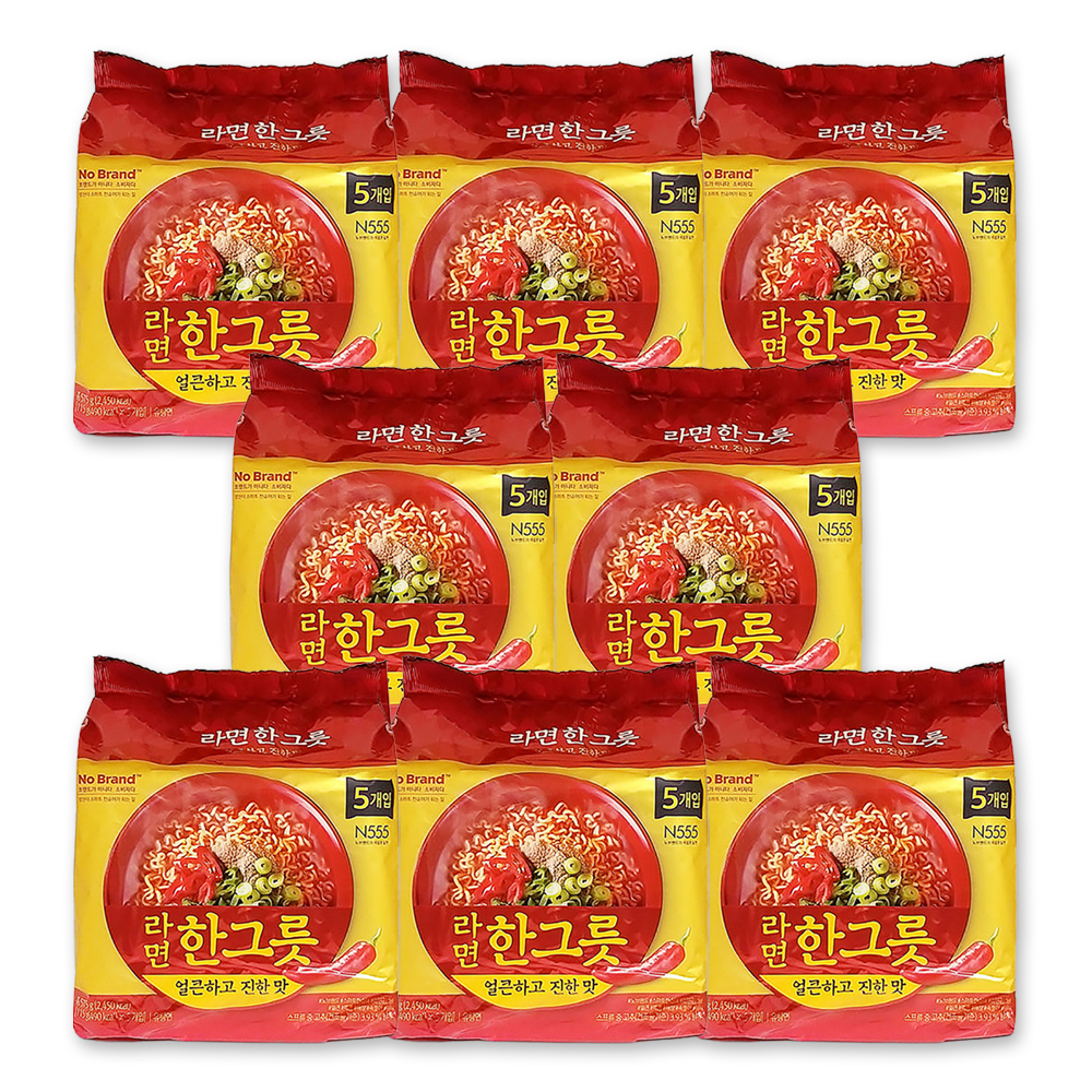 노브랜드 마켓잇업 라면 한그릇 얼큰한 매운맛 115g x40봉 무료배송