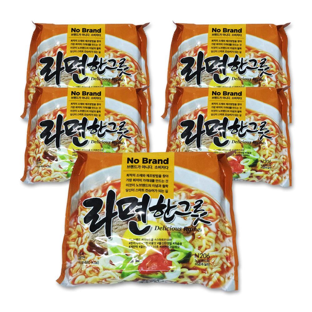 노브랜드 마켓잇업 면 한그릇 순한맛 115gx5봉지 무료배송