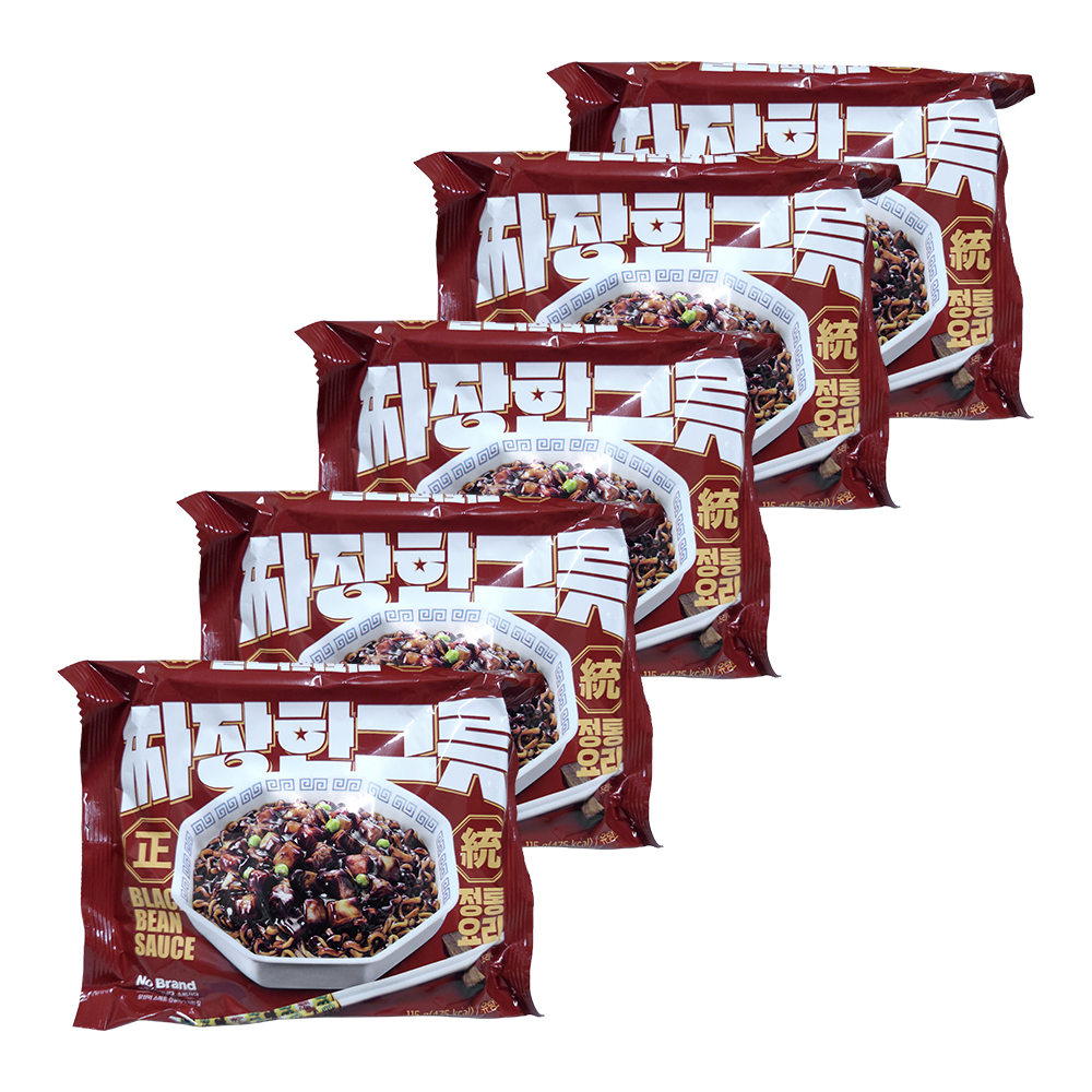 노브랜드 마켓잇업 짜장 한그릇 115g x5봉 봉지라면 무료배송