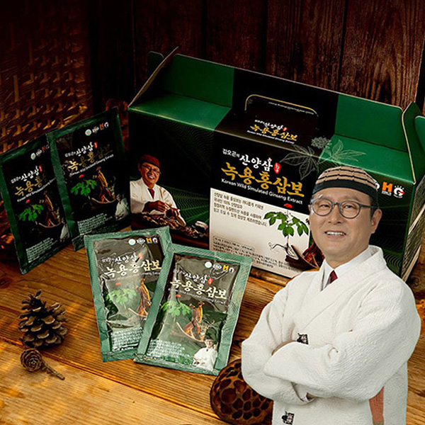 김오곤 산양삼 녹용 홍삼보 30포 X 2박스(총 60포 / 2개월분)