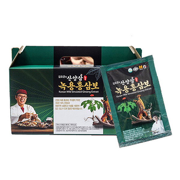 김오곤 산양삼 녹용 홍삼보 30포 X 2박스(총 60포 / 2개월분)