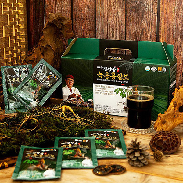 김오곤 산양삼 녹용 홍삼보 30포 X 2박스(총 60포 / 2개월분)