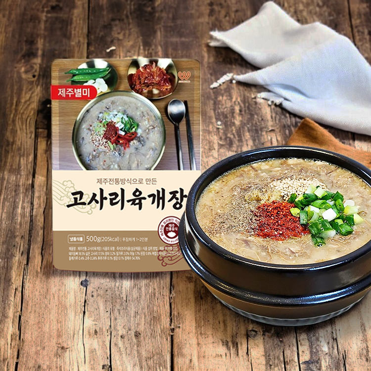 제주식 고사리육개장 500g x 4팩(냉동)