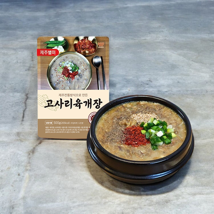제주식 고사리육개장 500g x 4팩(냉동) 대표이미지 섬네일