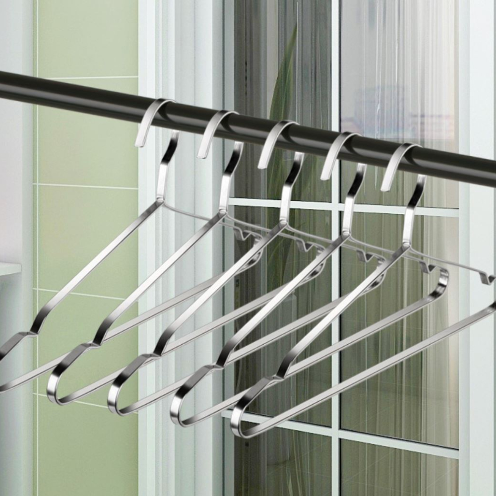튼튼한 304 스테인레스 V형 논슬립 옷걸이 10P
