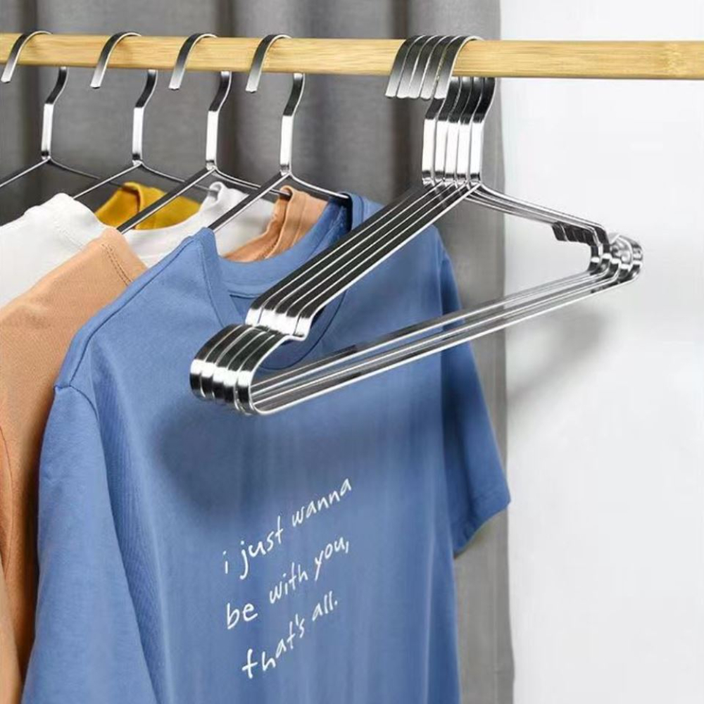 튼튼한 304 스테인레스 V형 논슬립 옷걸이 10P