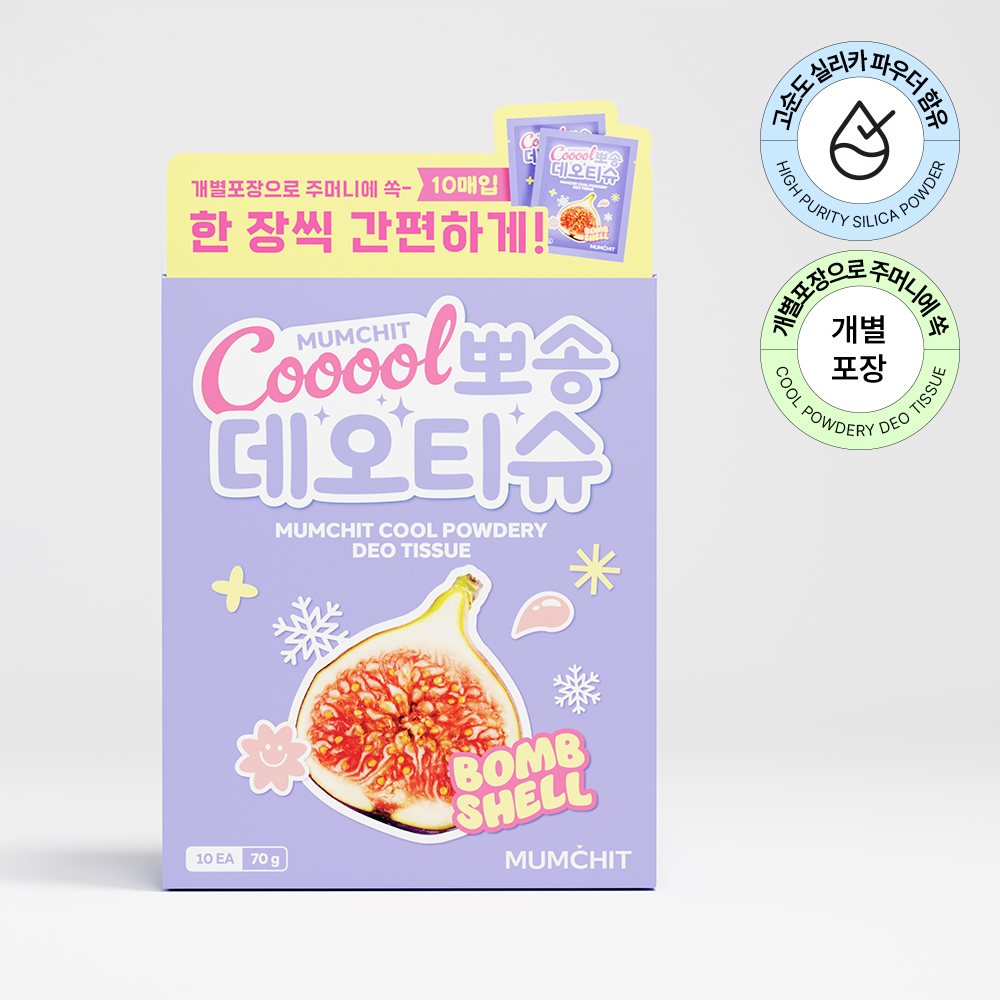 멈칫 쿨뽀송데오티슈 밤쉘10매 데오도란트