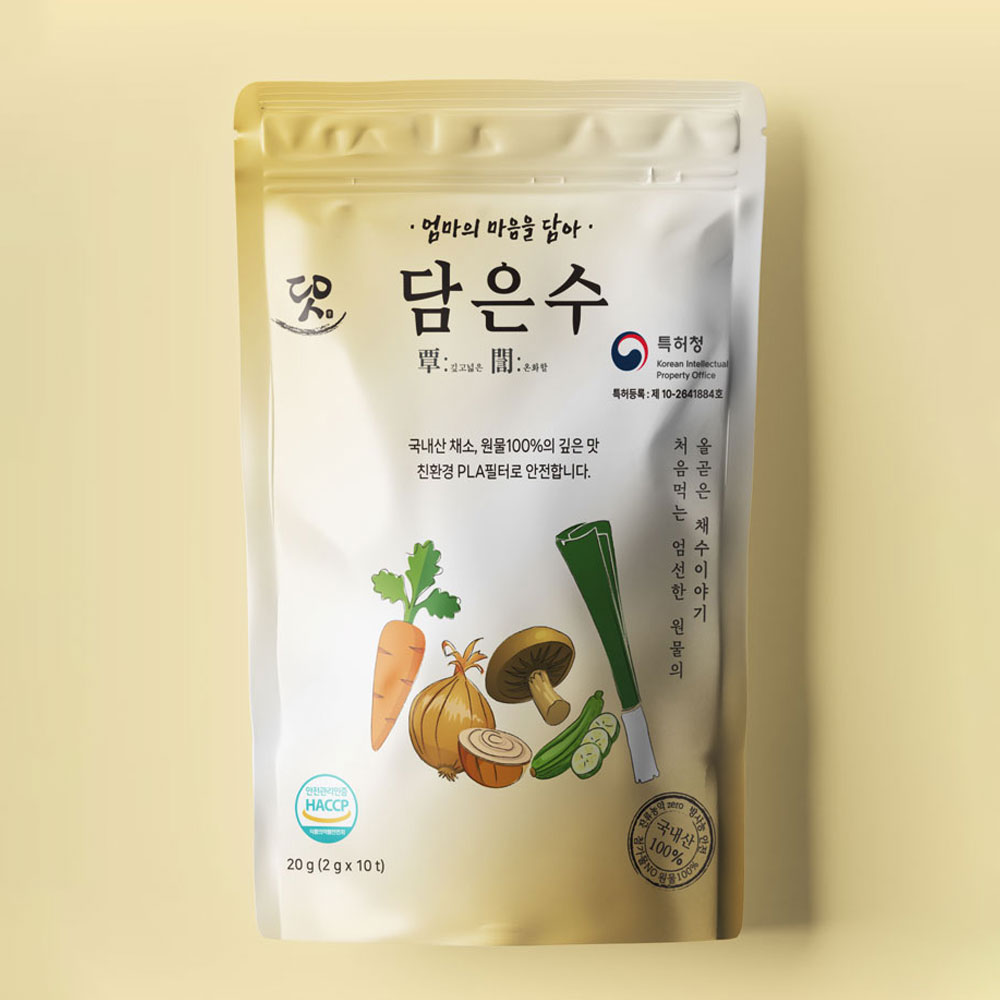 담은수 HACCP인증 순한 국내산 100% 유기농 유아 이유식 채수 티백(20g/2g*10입)