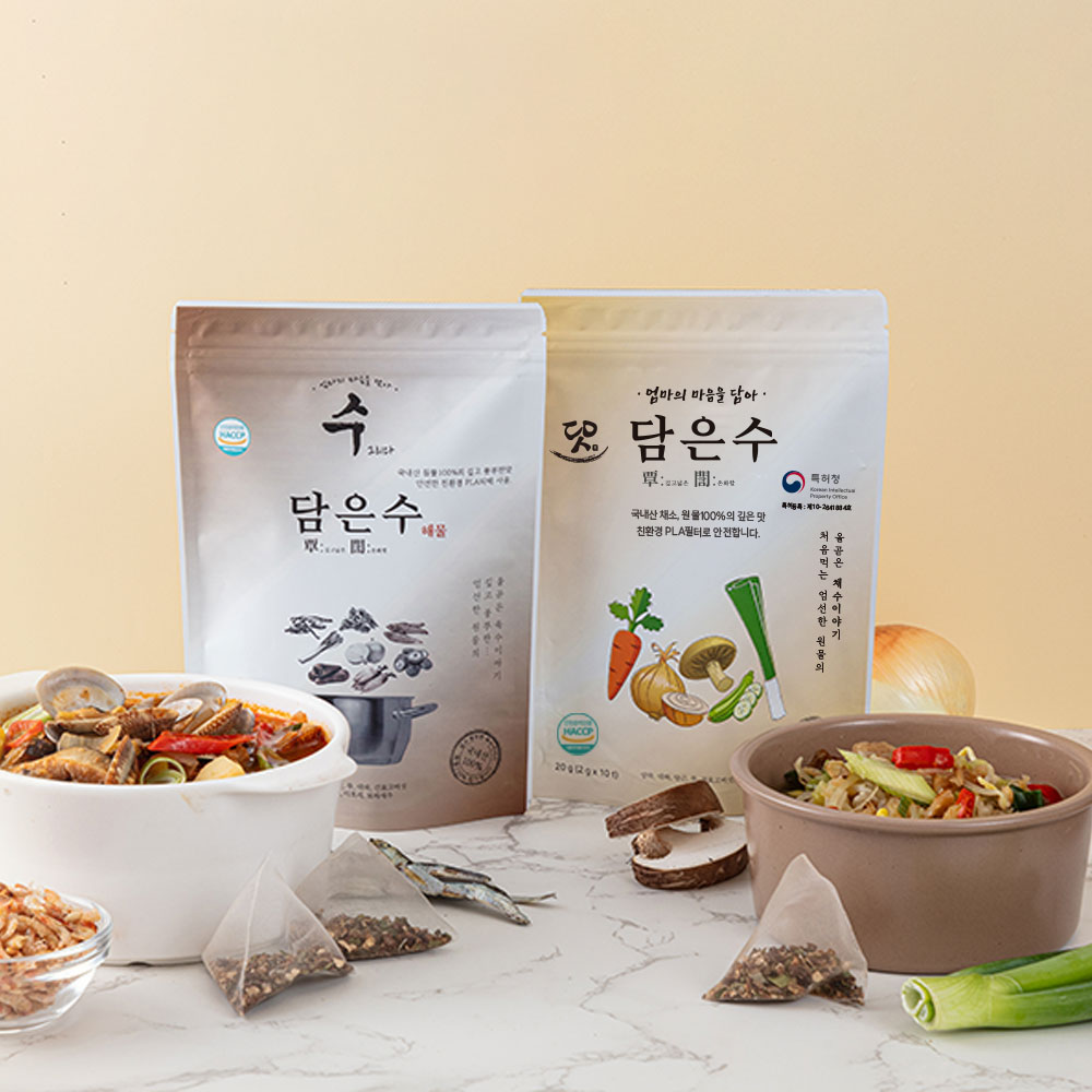 담은수 HACCP인증 순한 국내산 100% 유기농 유아 이유식 채수 티백(20g/2g*10입)