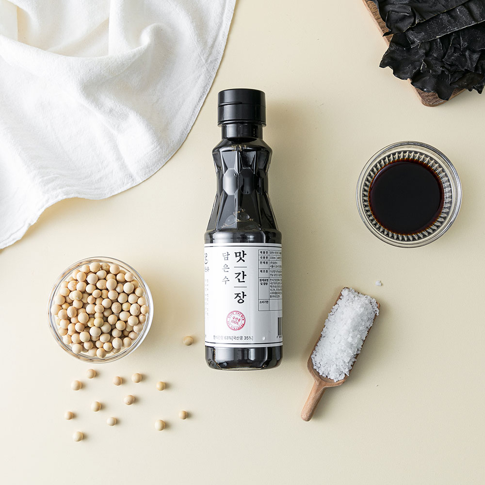 담은수 만능 아기양념 국산콩 저염간장 330ml