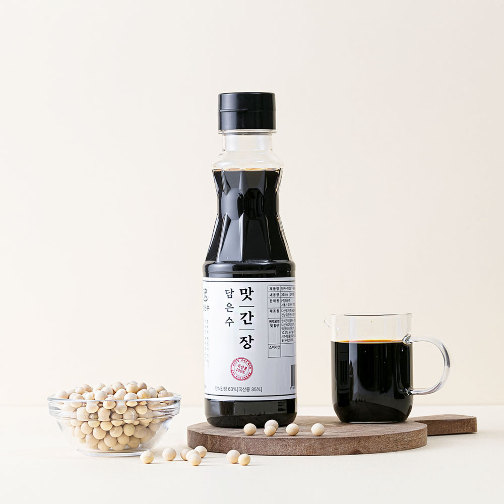 담은수 만능 아기양념 국산콩 저염간장 330ml