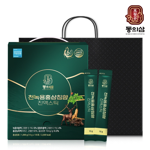[동의삼] 천녹용홍삼침향 진액스틱 (10g*100포)