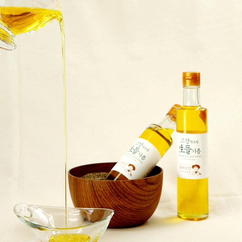 [호야농장] 고창 황토밭 생들기름 300ml 선물세트