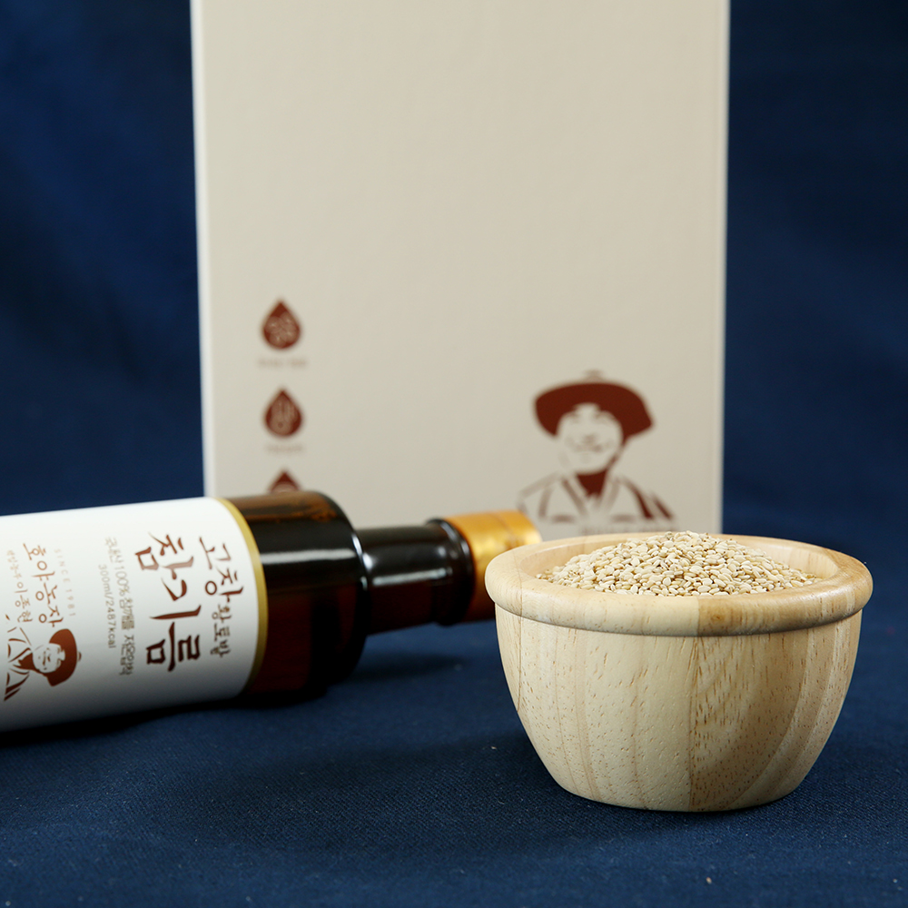[호야농장] 고창 황토밭 참기름 300ml 선물세트