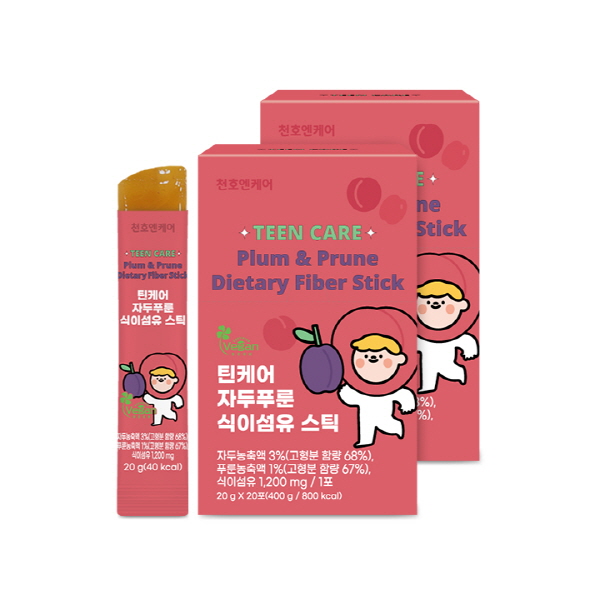 [천호엔케어] 틴케어 자두푸룬 식이섬유 젤리스틱 (20g*20개입)