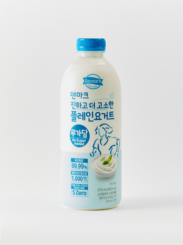 [묶음특가] 국산원유로 만든 무가당 플레인 요거트 (970ml X 2개)