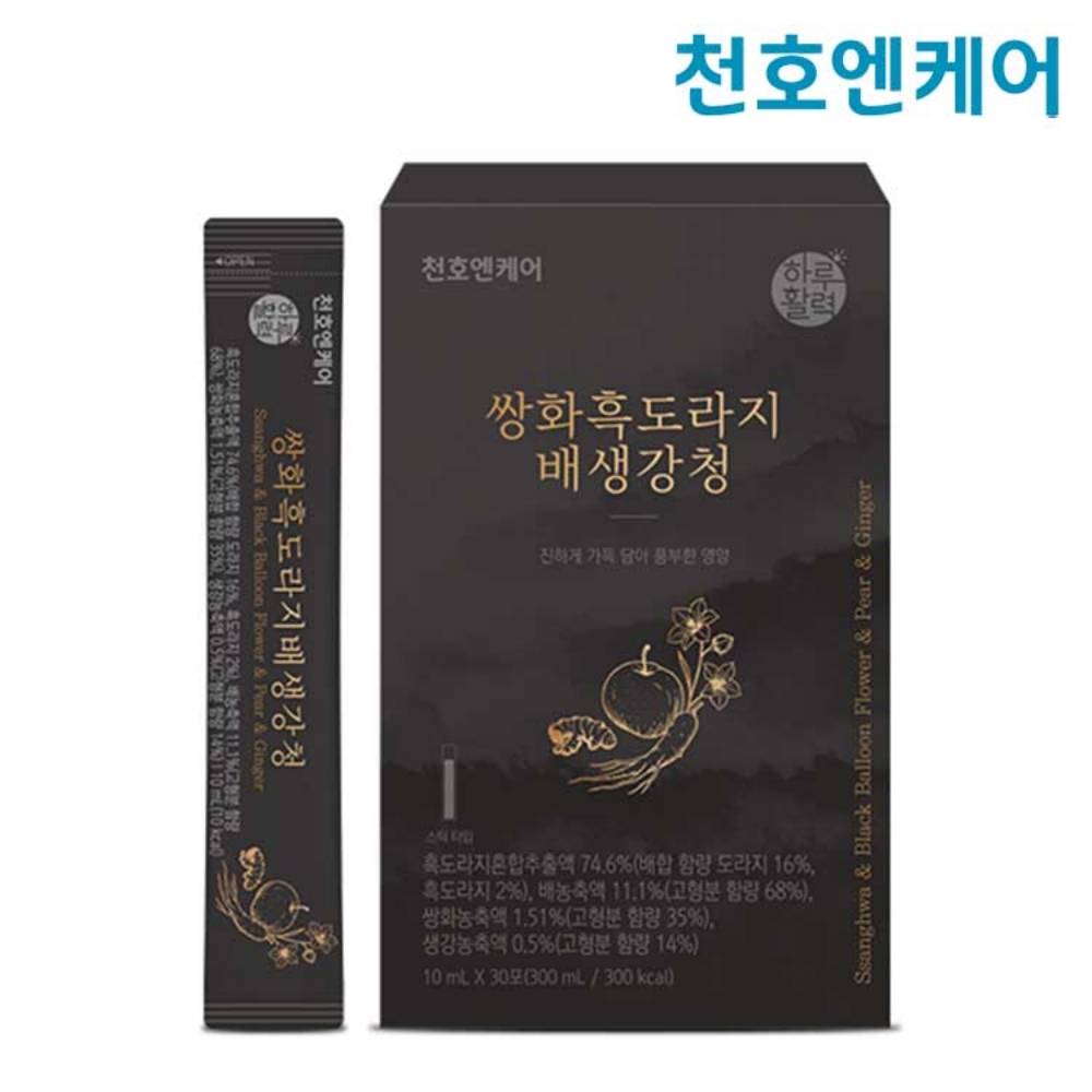 [천호엔케어] 쌍화흑도라지 배생강청 (10ml*30포)