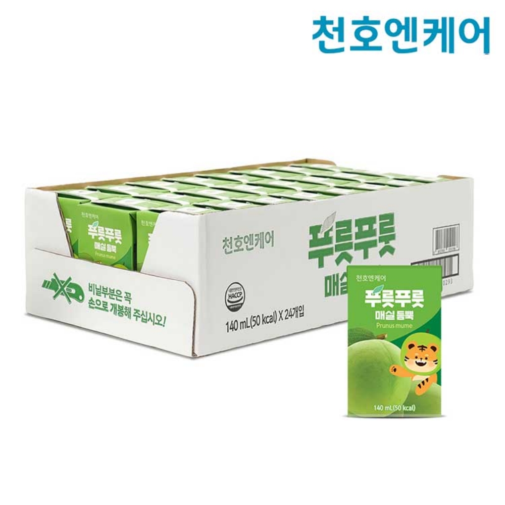 [천호엔케어] 푸릇푸룻 매실 듬뿍 (140ml*24팩)