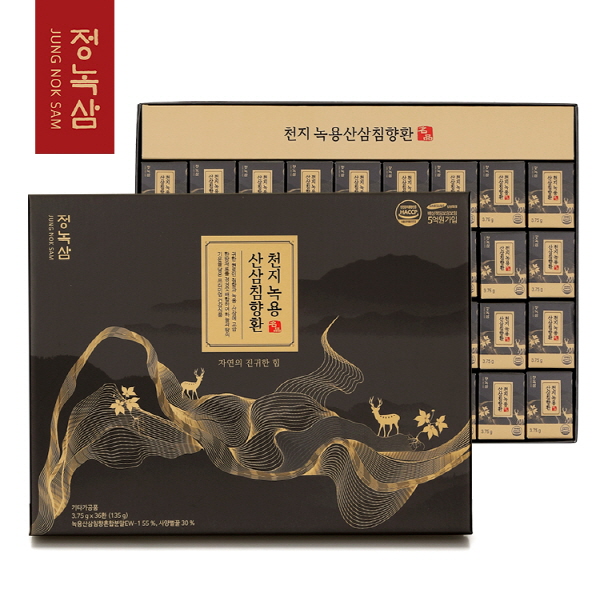 [정녹삼] 천지 녹용산삼침향환 (3.75g*36환)