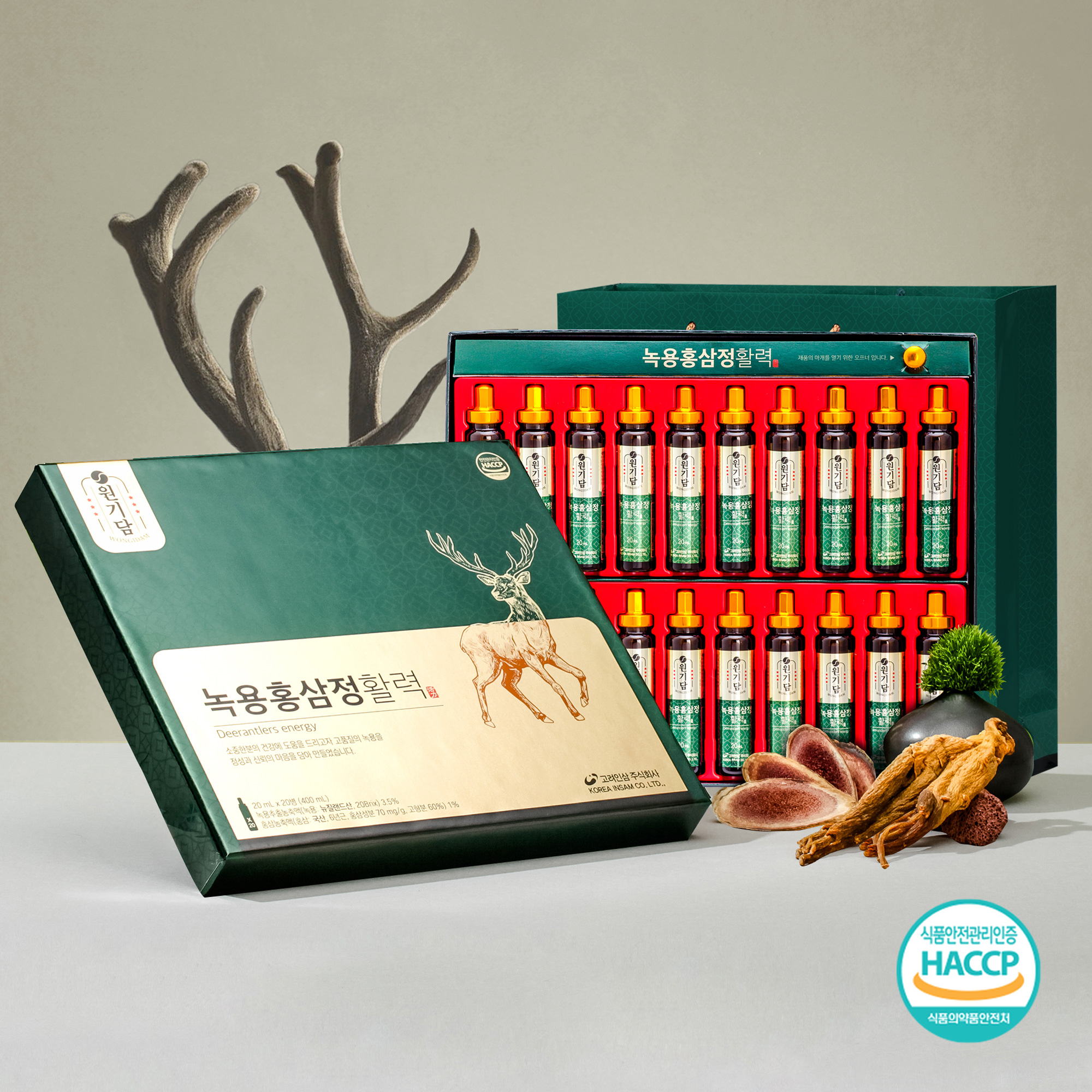 원기담 녹용홍삼정 활력 20ml x 20병