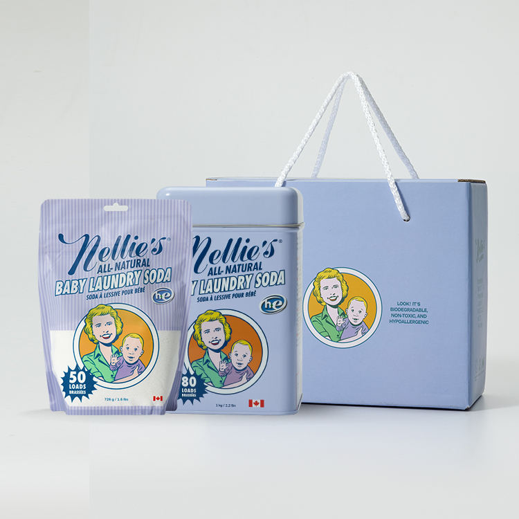 넬리세제 베이비 선물세트 (1박스/틴케이스1kg+파우치726g) 대표이미지 섬네일