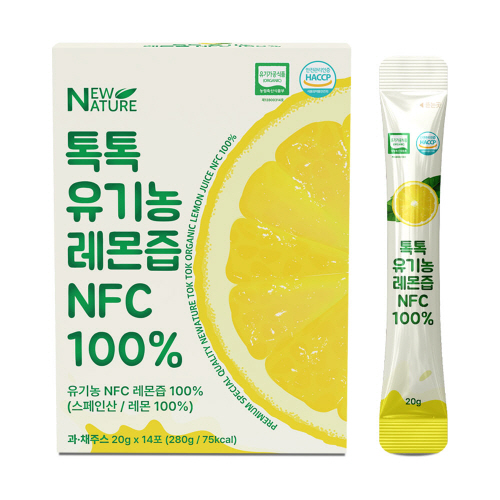 [뉴네이처] 톡톡 유기농 레몬즙 NFC 100% (20g*14포)