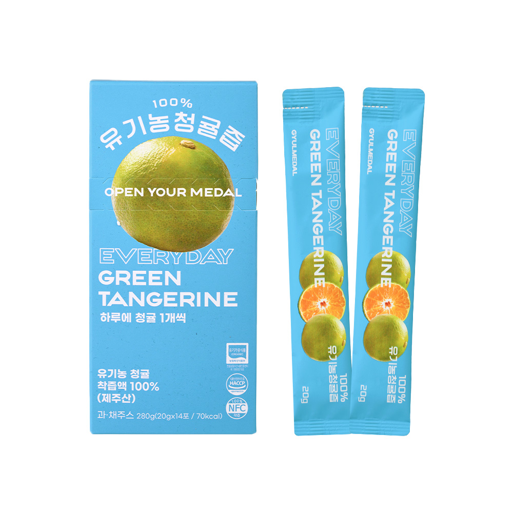 귤메달 100% 유기농 제주 청귤즙 스틱 (20g x 14포)