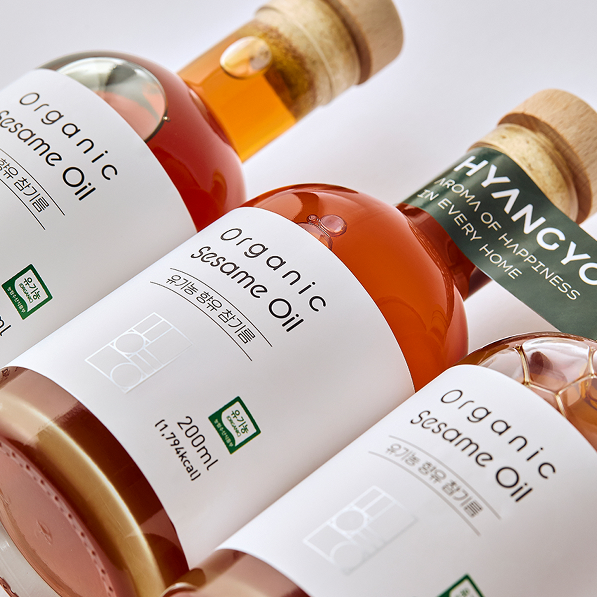 유기농 참기름 200ml 저온압착 저온로스팅 냉압착 해썹 HACCP