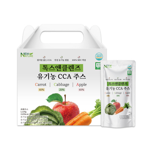 [뉴네이처] 톡스앤클렌즈 유기농 CCA 주스 (80g*14포)