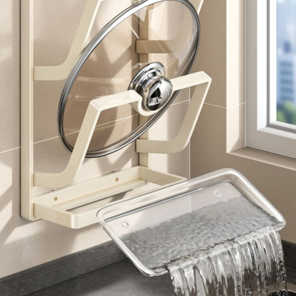 무타공 초강력 흡착식 냄비뚜껑 거치대 2구