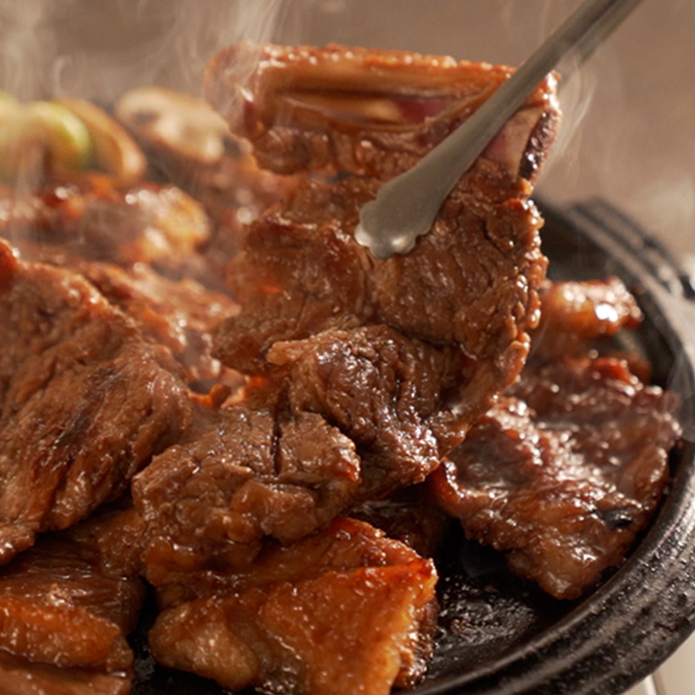 [쌍교숯불갈비] 담양 한돈 숯불 양념 돼지 갈비 1kg