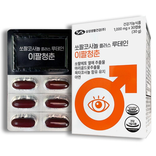 [삼성생활건강] 쏘팔코사놀 플러스 루테인 이팔청춘 (1,000mg*30캡슐)