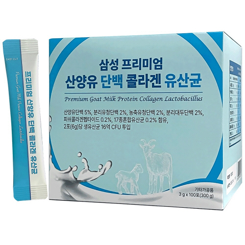 [삼성생활건강] 프리미엄 산양유 단백 콜라겐 유산균 (3g*100포)