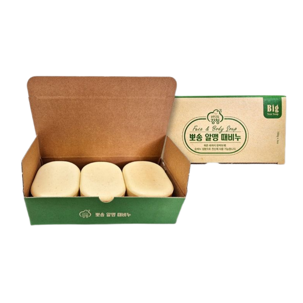 강청 뽀송 알맹 때비누180g X3입