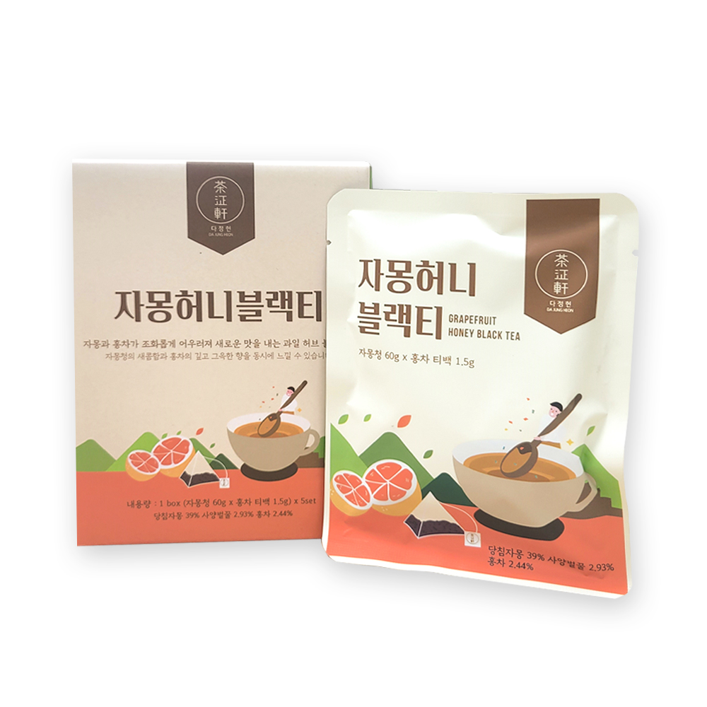 다정헌 과일청 블렌딩티 자몽허니블랙티 스몰패키지 1BOX (5개입)