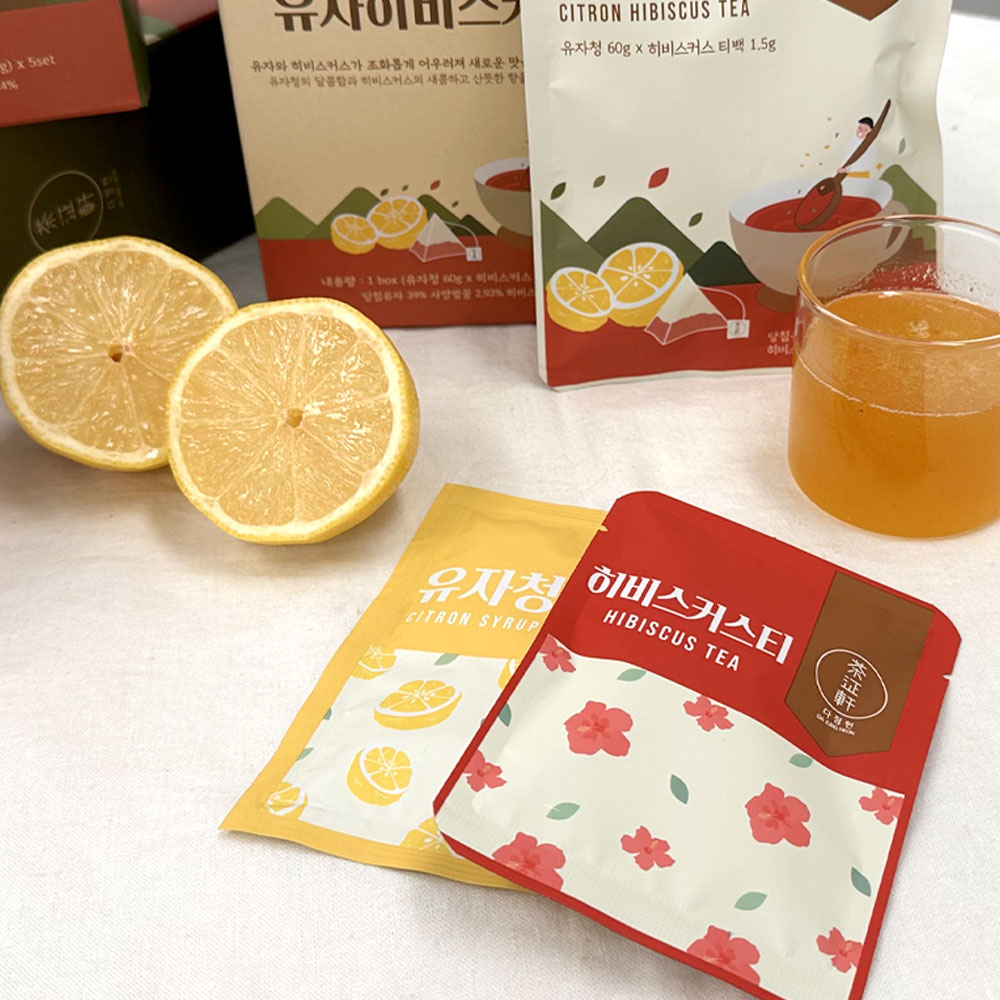 다정헌 과일청 블렌딩티 유자히비스커스티 스몰패키지 1BOX (5개입)
