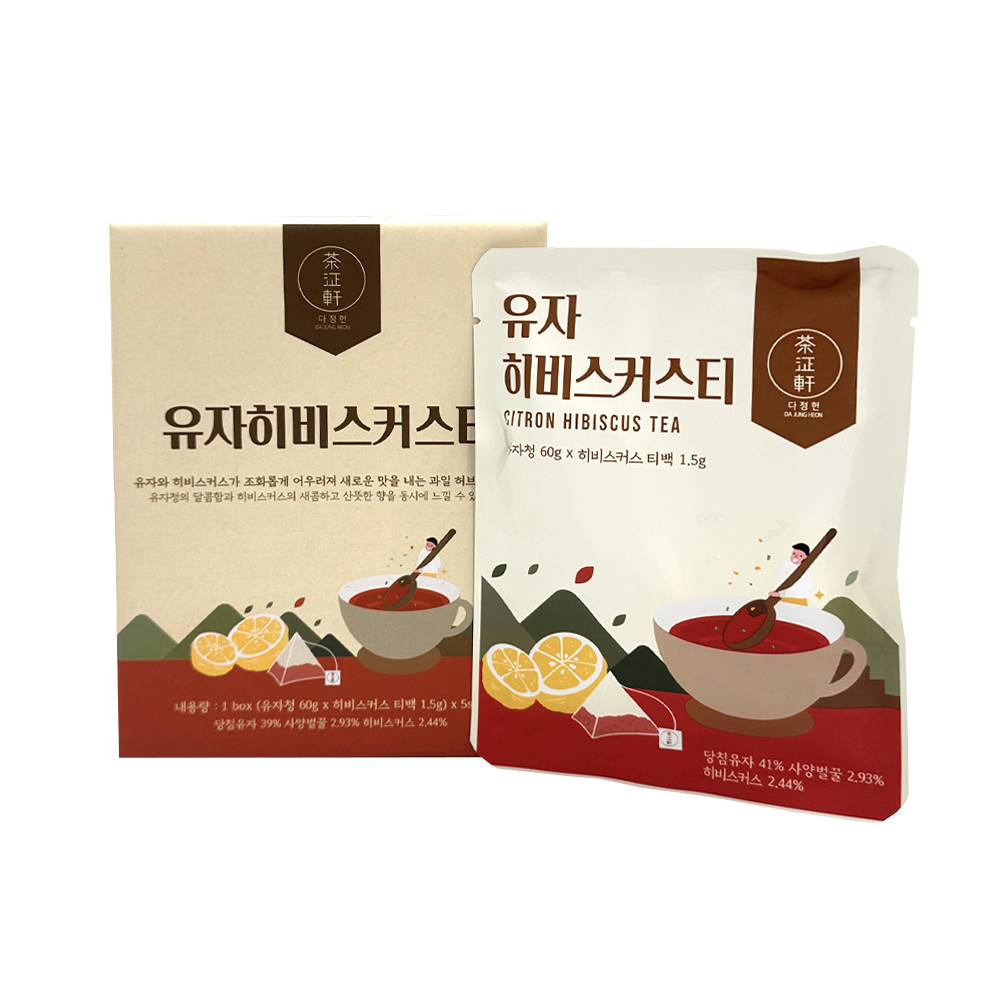 다정헌 과일청 블렌딩티 유자히비스커스티 스몰패키지 1BOX (5개입)