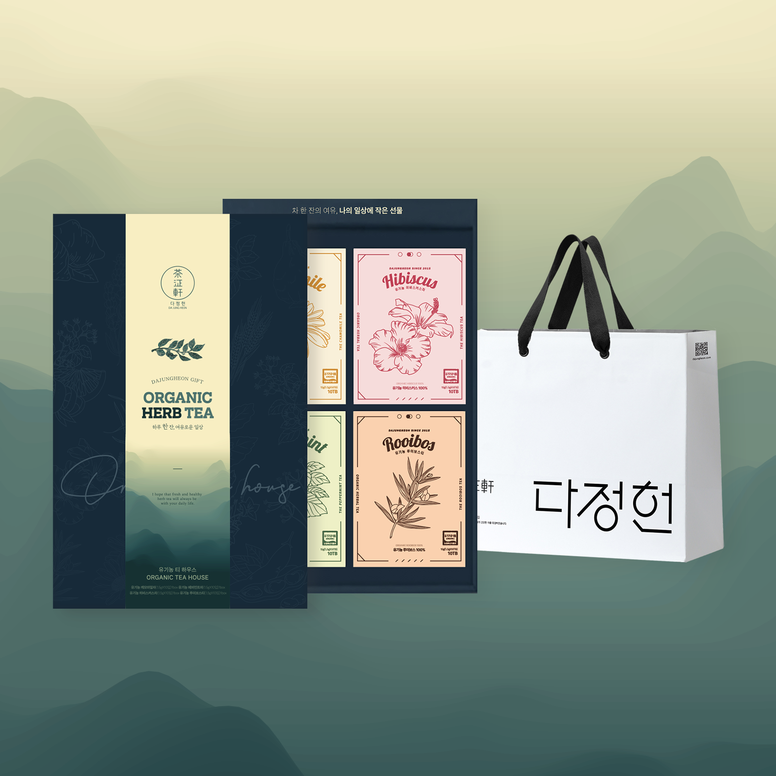 다정헌 유기농 허브티 베스트 컬렉션 4BOX 선물세트(쇼핑백 포함) 대표이미지 섬네일