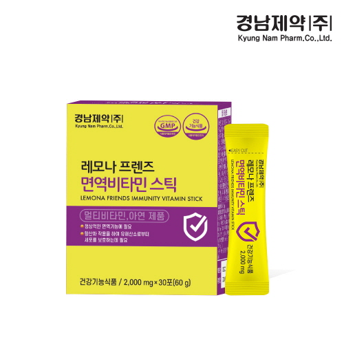 [경남제약] 레모나프렌즈 면역 멀티비타민 스틱 (2,000mg*30포)