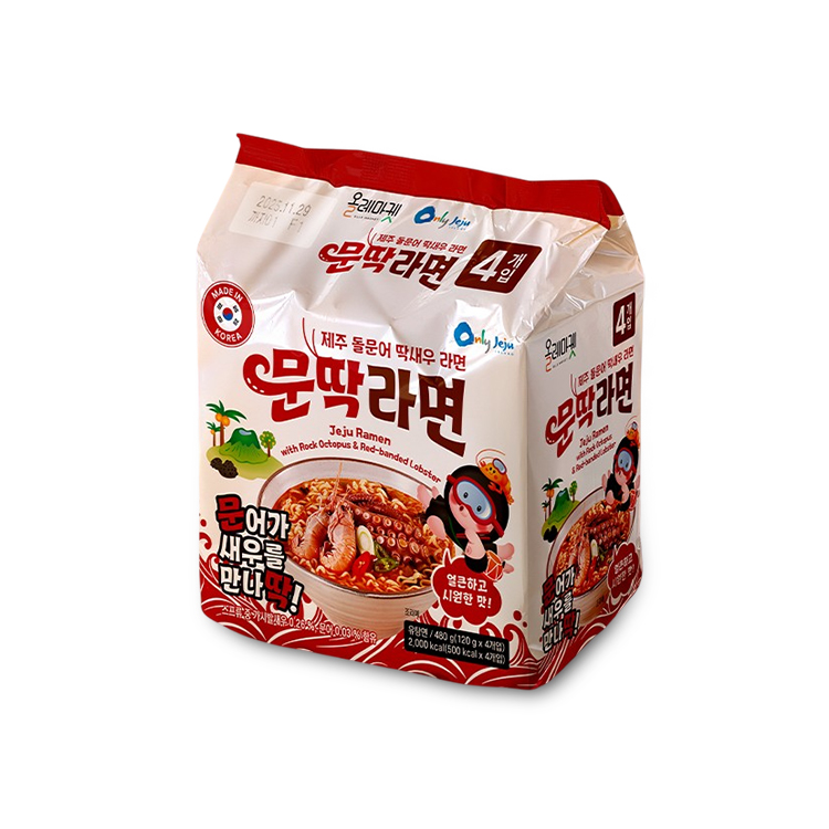 얼큰하고 시원한 제주 문딱라면 2/4/8팩(봉지면)