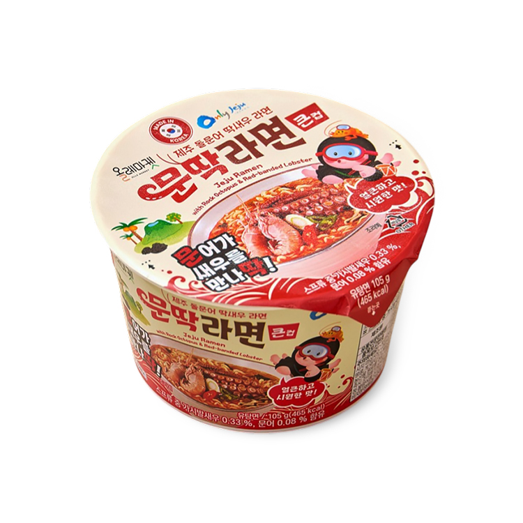 얼큰하고 시원한 제주 문딱라면 4/8/16개(큰컵면)