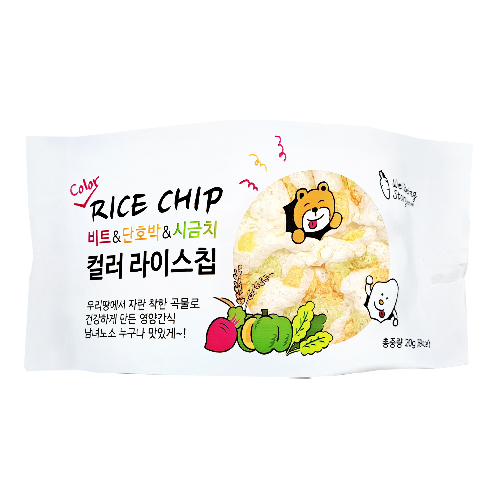 우리아이 건강간식 컬러라이스칩 국내산 쌀과자 떡뻥 뻥튀기 학교 어린이집 단체 유치원 교회