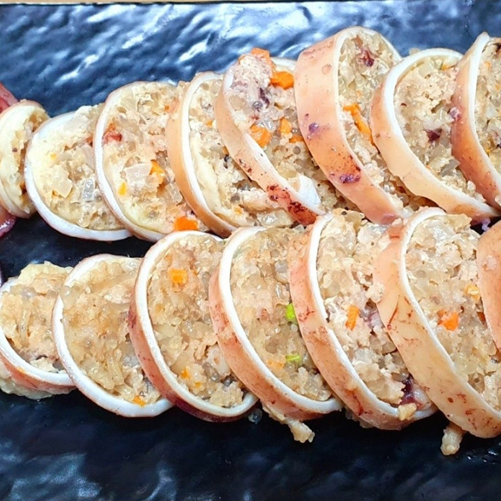 초콜릿색 쫄깃하고 탱글탱글한 생물 초코오징어 1kg 3-5미