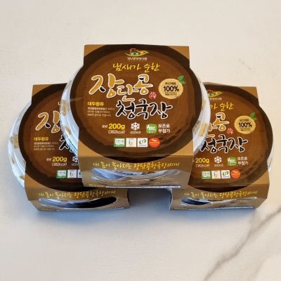 파주장단콩으로 만든 냄새없는 저염 장단콩 청국장 200g * 2팩 대표이미지 섬네일