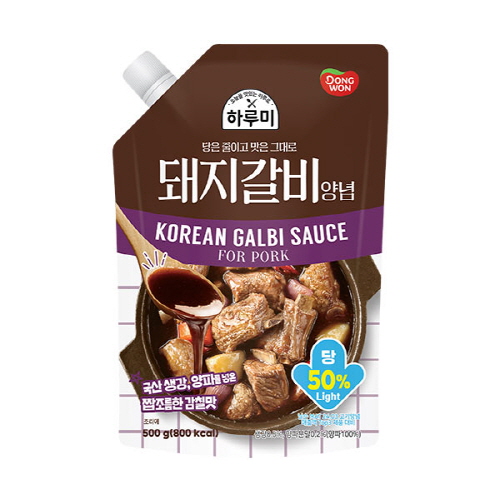 [동원] 하루미 양념 500g x 4봉 모음전 (닭볶음탕 / 돼지불고기 / 돼지갈비 / 소불고기 / 소갈비)